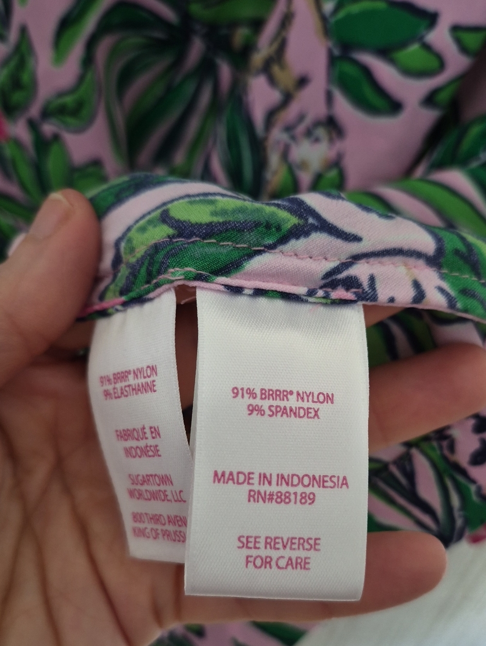 Lilly Pulitzer Ensley UPF 50+ Dress Roaring With Joy Pink Green Size L NWT - Picture 4 of 13